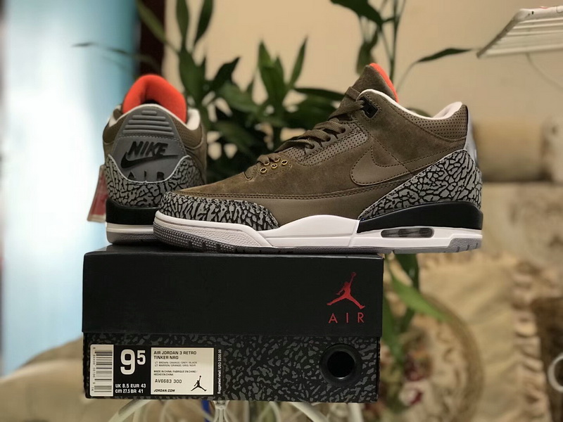 Authentic Air Jordan 3 JTH NRG Tinker“coffee”